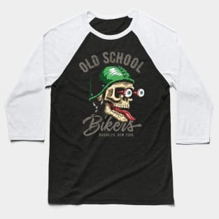 Old School Bikers Vintage Distressed Style Baseball T-Shirt